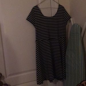 Striped Black and White Dress